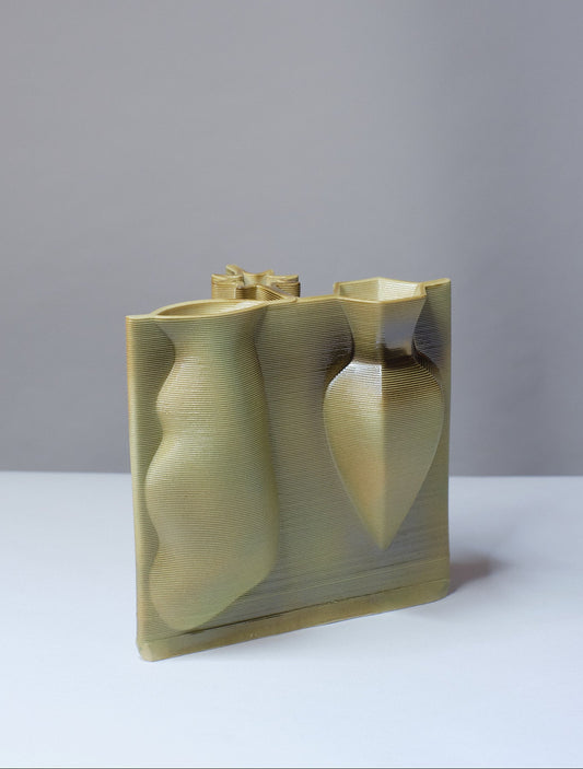 Designer The Unvase in Pistachio β Sculptural Ceramic Vase for Interior Styling. 3D-printed fine porcelain.