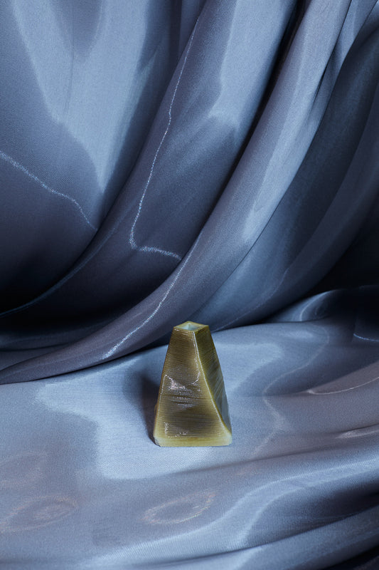 Geo Pyramid Bud Vase Petite Coffee Haze