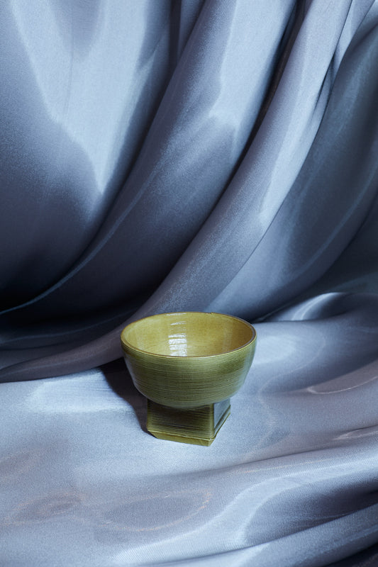 GEO Compote Vase Petite Bronze Green Haze (Sample)