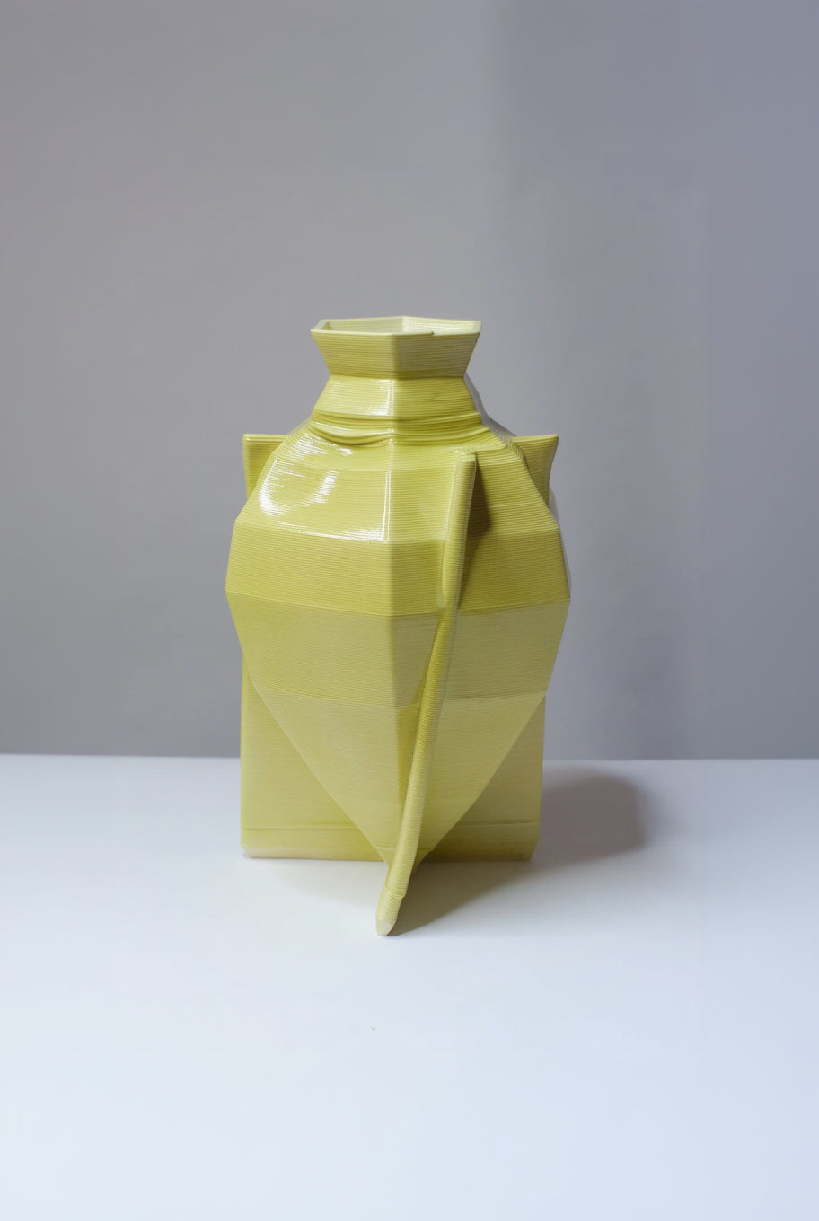 The Spaceship Vase in Chartreuse
