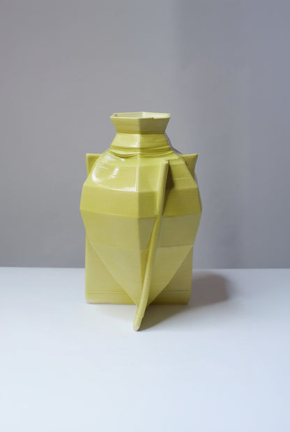 The Spaceship Vase in Chartreuse